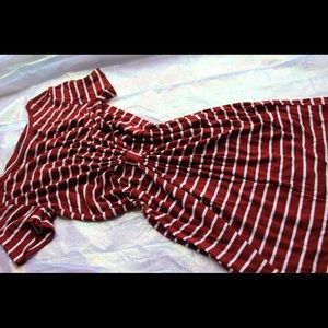 Forever 21 Burnt Orange Knot Detail Mini T-shirt Dress